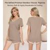image:imageWiWi Viscose from Bamboo Pajamas Set for Women Super Soft Short Sleeve Cooling Summer Plus Size Pjs Sets Sleepwear S4XAcamel