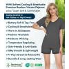image:imageWiWi Viscose from Bamboo Pajamas Set for Women Super Soft Short Sleeve Cooling Summer Plus Size Pjs Sets Sleepwear S4XAcharcoal Heather