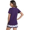 image:imageWiWi Viscose from Bamboo Pajamas Set for Women Super Soft Short Sleeve Cooling Summer Plus Size Pjs Sets Sleepwear S4XAdark Purpledark Purple Dots