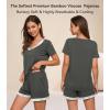 image:imageWiWi Viscose from Bamboo Pajamas Set for Women Super Soft Short Sleeve Cooling Summer Plus Size Pjs Sets Sleepwear S4XAiron Grey