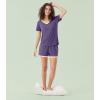 image:imageWiWi Viscose from Bamboo Pajamas Set for Women Super Soft Short Sleeve Cooling Summer Plus Size Pjs Sets Sleepwear S4XAlavender