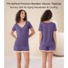 image:imageWiWi Viscose from Bamboo Pajamas Set for Women Super Soft Short Sleeve Cooling Summer Plus Size Pjs Sets Sleepwear S4XAlavender