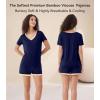 image:imageWiWi Viscose from Bamboo Pajamas Set for Women Super Soft Short Sleeve Cooling Summer Plus Size Pjs Sets Sleepwear S4XAnavy