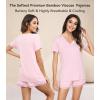 image:imageWiWi Viscose from Bamboo Pajamas Set for Women Super Soft Short Sleeve Cooling Summer Plus Size Pjs Sets Sleepwear S4XApink