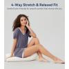 image:imageWiWi Viscose from Bamboo Pajamas Set for Women Super Soft Short Sleeve Cooling Summer Plus Size Pjs Sets Sleepwear S4XApurplish Grey