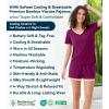 image:imageWiWi Viscose from Bamboo Pajamas Set for Women Super Soft Short Sleeve Cooling Summer Plus Size Pjs Sets Sleepwear S4XApurplish Red