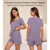 image:imageWiWi Viscose from Bamboo Pajamas Set for Women Super Soft Short Sleeve Cooling Summer Plus Size Pjs Sets Sleepwear S4XAviolet