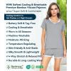 image:imageWiWi Viscose from Bamboo Pajamas Set for Women Super Soft Short Sleeve Cooling Summer Plus Size Pjs Sets Sleepwear S4XBheather Grey