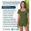 image:imageWiWi Viscose from Bamboo Pajamas Set for Women Super Soft Short Sleeve Cooling Summer Plus Size Pjs Sets Sleepwear S4XDarmy Green