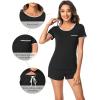 image:imageWiWi Viscose from Bamboo Pajamas Set for Women Super Soft Short Sleeve Cooling Summer Plus Size Pjs Sets Sleepwear S4XDblack