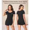image:imageWiWi Viscose from Bamboo Pajamas Set for Women Super Soft Short Sleeve Cooling Summer Plus Size Pjs Sets Sleepwear S4XDblack