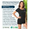 image:imageWiWi Viscose from Bamboo Pajamas Set for Women Super Soft Short Sleeve Cooling Summer Plus Size Pjs Sets Sleepwear S4XDblack