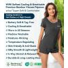 image:imageWiWi Viscose from Bamboo Pajamas Set for Women Super Soft Short Sleeve Cooling Summer Plus Size Pjs Sets Sleepwear S4XDcharcoal Heather