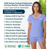 image:imageWiWi Viscose from Bamboo Pajamas Set for Women Super Soft Short Sleeve Cooling Summer Plus Size Pjs Sets Sleepwear S4XDsky Blue