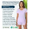 image:imageWiWi Viscose from Bamboo Pajamas Set for Women Super Soft Short Sleeve Cooling Summer Plus Size Pjs Sets Sleepwear S4XDtaro Purple