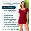 image:imageWiWi Viscose from Bamboo Pajamas Set for Women Super Soft Short Sleeve Cooling Summer Plus Size Pjs Sets Sleepwear S4XDwine Red