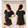 image:imageWiWi Viscose from Bamboo Pajamas Set for Women Super Soft Short Sleeve Cooling Summer Plus Size Pjs Sets Sleepwear S4XEblack