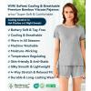 image:imageWiWi Viscose from Bamboo Pajamas Set for Women Super Soft Short Sleeve Cooling Summer Plus Size Pjs Sets Sleepwear S4XEheather Grey