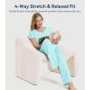 image:imageWiWi Womens Viscose from Bamboo Pajamas Set Short Sleeve Top with Pants Pjs Soft V Neck Sleepwear Lightweight Loungewear S3XAaqua