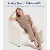 image:imageWiWi Womens Viscose from Bamboo Pajamas Set Short Sleeve Top with Pants Pjs Soft V Neck Sleepwear Lightweight Loungewear S3XAcamel