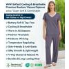 image:imageWiWi Womens Viscose from Bamboo Pajamas Set Short Sleeve Top with Pants Pjs Soft V Neck Sleepwear Lightweight Loungewear S3XAdark Grey