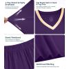 image:imageWiWi Womens Viscose from Bamboo Pajamas Set Short Sleeve Top with Pants Pjs Soft V Neck Sleepwear Lightweight Loungewear S3XAdark Purple