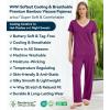 image:imageWiWi Womens Viscose from Bamboo Pajamas Set Short Sleeve Top with Pants Pjs Soft V Neck Sleepwear Lightweight Loungewear S3XAdark Reddish Purple
