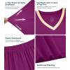 image:imageWiWi Womens Viscose from Bamboo Pajamas Set Short Sleeve Top with Pants Pjs Soft V Neck Sleepwear Lightweight Loungewear S3XAdark Reddish Purple