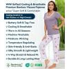 image:imageWiWi Womens Viscose from Bamboo Pajamas Set Short Sleeve Top with Pants Pjs Soft V Neck Sleepwear Lightweight Loungewear S3XAgreyPeony