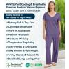 image:imageWiWi Womens Viscose from Bamboo Pajamas Set Short Sleeve Top with Pants Pjs Soft V Neck Sleepwear Lightweight Loungewear S3XAlavender