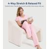 image:imageWiWi Womens Viscose from Bamboo Pajamas Set Short Sleeve Top with Pants Pjs Soft V Neck Sleepwear Lightweight Loungewear S3XApink