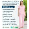 image:imageWiWi Womens Viscose from Bamboo Pajamas Set Short Sleeve Top with Pants Pjs Soft V Neck Sleepwear Lightweight Loungewear S3XApink