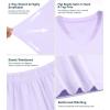 image:imageWiWi Womens Viscose from Bamboo Pajamas Set Short Sleeve Top with Pants Pjs Soft V Neck Sleepwear Lightweight Loungewear S3XAtaro Purple