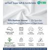 image:imageWiWi Womens Viscose from Bamboo Pajamas Set Short Sleeve Top with Pants Pjs Soft V Neck Sleepwear Lightweight Loungewear S3XDraw WhiteGreen