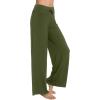 image:imageWiWi Bamboo Viscose Pajama Pants for Women Plus Size Cooling Pajamas Bottoms Wide Leg Lounge Super Soft Sweatpants S4XAarmy Green