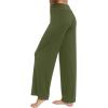 image:imageWiWi Bamboo Viscose Pajama Pants for Women Plus Size Cooling Pajamas Bottoms Wide Leg Lounge Super Soft Sweatpants S4XAarmy Green