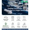 image:imageWiWi Bamboo Viscose Pajama Pants for Women Plus Size Cooling Pajamas Bottoms Wide Leg Lounge Super Soft Sweatpants S4XAink Blue Floral