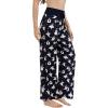 image:imageWiWi Bamboo Viscose Pajama Pants for Women Plus Size Cooling Pajamas Bottoms Wide Leg Lounge Super Soft Sweatpants S4XApumpkin Spider on Orange