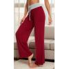 image:imageWiWi Bamboo Viscose Pajama Pants for Women Plus Size Cooling Pajamas Bottoms Wide Leg Lounge Super Soft Sweatpants S4XAwine RedLight Heather Grey