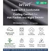 image:imageWiWi Bamboo Viscose Pajama Pants for Women Plus Size Cooling Pajamas Bottoms Wide Leg Lounge Super Soft Sweatpants S4XBdark Grey