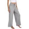 image:imageWiWi Bamboo Viscose Pajama Pants for Women Plus Size Cooling Pajamas Bottoms Wide Leg Lounge Super Soft Sweatpants S4XDheather Grey