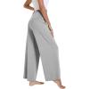 image:imageWiWi Bamboo Viscose Pajama Pants for Women Plus Size Cooling Pajamas Bottoms Wide Leg Lounge Super Soft Sweatpants S4XDheather Grey