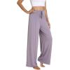 image:imageWiWi Bamboo Viscose Pajama Pants for Women Plus Size Cooling Pajamas Bottoms Wide Leg Lounge Super Soft Sweatpants S4XDviolet