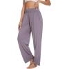 image:imageWiWi Bamboo Viscose Pajama Pants for Women Plus Size Cooling Pajamas Bottoms Wide Leg Lounge Super Soft Sweatpants S4XEviolet