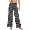 image:imageWiWi Bamboo Viscose Pajama Pants for Women Plus Size Cooling Pajamas Bottoms Wide Leg Lounge Super Soft Sweatpants S4XAblack White Stripe