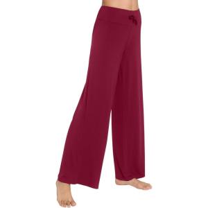 image:imageWiWi Bamboo Viscose Pajama Pants for Women Plus Size Cooling Pajamas Bottoms Wide Leg Lounge Super Soft Sweatpants S4XAwine