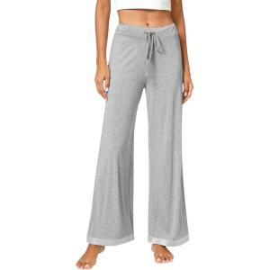image:imageWiWi Bamboo Viscose Pajama Pants for Women Plus Size Cooling Pajamas Bottoms Wide Leg Lounge Super Soft Sweatpants S4XBheather Grey