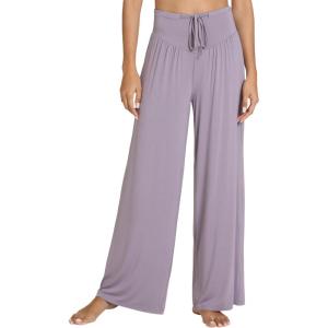 image:imageWiWi Bamboo Viscose Pajama Pants for Women Plus Size Cooling Pajamas Bottoms Wide Leg Lounge Super Soft Sweatpants S4XDviolet