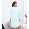 image:imageWiWi Bamboo Viscose Nightgowns for Women Cool Sleep Shirt Super Soft Long Sleeve Lightweight Plus Size Nightshirt S4XAaqua