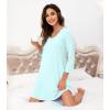image:imageWiWi Bamboo Viscose Nightgowns for Women Cool Sleep Shirt Super Soft Long Sleeve Lightweight Plus Size Nightshirt S4XAaqua